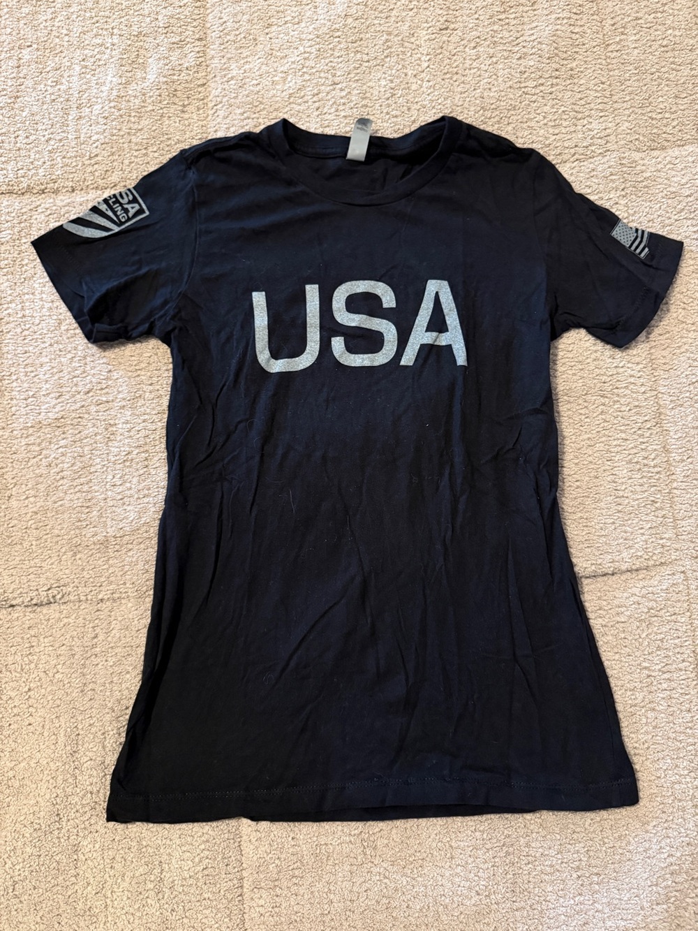 Next Level Apparel USA Cycling Black Tee